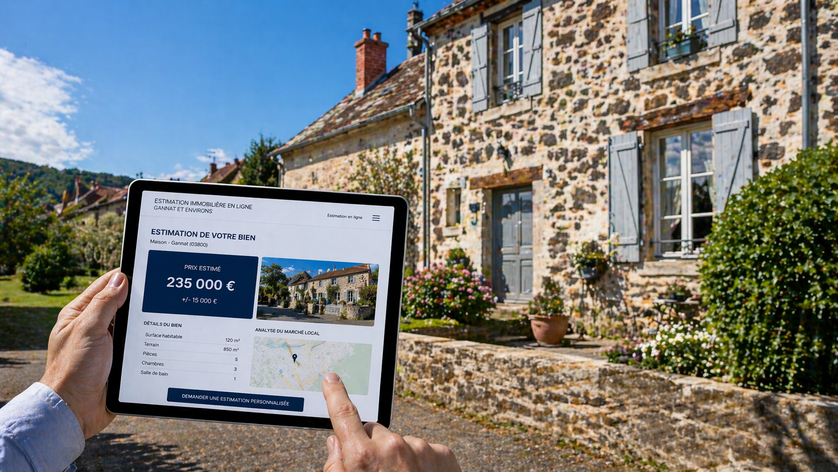 Estimation immobilière en ligne maison à Gannat
